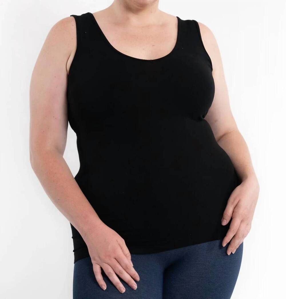 NEW ELIETIAN reversible tank curvy fit in black